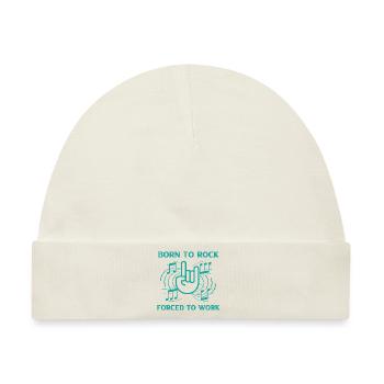 Rock Rocker Rockmusik Musiker - Baby Premium Organic Mütze - Naturweiß - Vorne