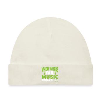 Musiker Musik Rhythmus Notenschlüssel - Baby Premium Organic Mütze - Naturweiß - Vorne