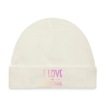 I Love Warschau - Baby Premium Organic Mütze - Naturweiß - Vorne