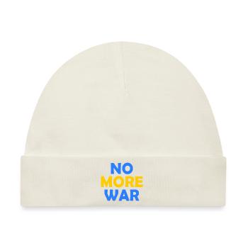 No more war - Baby Premium Organic Mütze - Naturweiß - Vorne