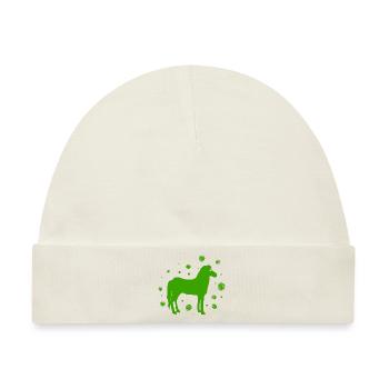Pferd - Reiten - Reitsport - Hengst -Ross - Baby Premium Organic Mütze - Naturweiß - Vorne