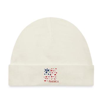 America - Baby Premium Organic Mütze - Naturweiß - Vorne