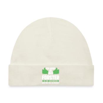 Waldarbeiter Holzfäller Waldarbeit Förster - Baby Premium Organic Mütze - Naturweiß - Vorne