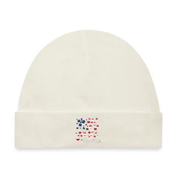 America USA - Baby Premium Organic Mütze - Naturweiß - Vorne