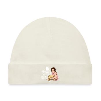 Katzenmama - Baby Premium Organic Mütze - Naturweiß - Vorne