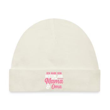 Großmutter Großmama Omi Oma - Baby Premium Organic Mütze - Naturweiß - Vorne