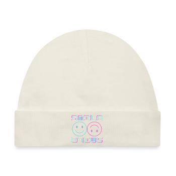 Smile color - Baby Premium Organic Mütze - Naturweiß - Vorne
