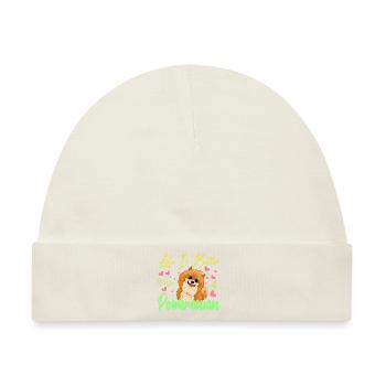 Pomeranian Liebhaber - Baby Premium Organic Mütze - Naturweiß - Vorne
