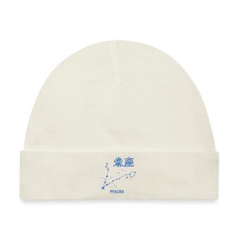 Fische Sternzeichen Pisces Sternbild Japan Letter - Baby Premium Organic Mütze - Naturweiß - Vorne