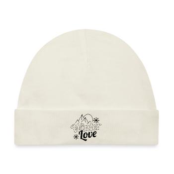 Winter Liebe Schnee Urlaub Gemütliche Winterzeit - Baby Premium Organic Mütze - Naturweiß - Vorne