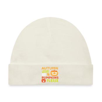 Halloween Kürbis Grusel - Baby Premium Organic Mütze - Naturweiß - Vorne