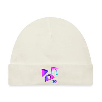 3D - Baby Premium Organic Mütze - Naturweiß - Vorne