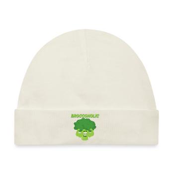 Broccoholic Vegetable Broccoli - Baby Premium Organic Mütze - Naturweiß - Vorne