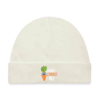 I Don't Carrot All Veggie Carrots - Baby Premium Organic Mütze - Naturweiß - Vorne