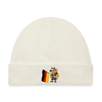 Deutscher Rasta Hund - Baby Premium Organic Mütze - Naturweiß - Vorne