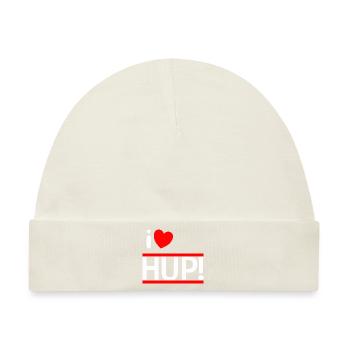 i LOVE HUP! - Baby Premium Organic Mütze - Naturweiß - Vorne