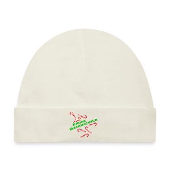 Zuckerstange Frohe Weihnachten Festtage Geschenk - Baby Premium Organic Mütze - Naturweiß - Vorne