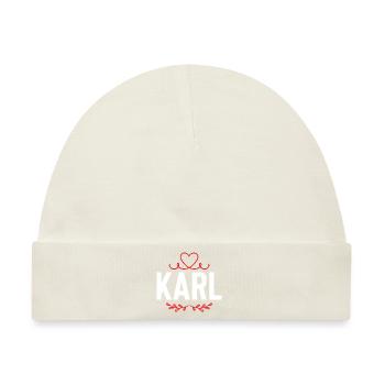 Karl - Baby Premium Organic Mütze - Naturweiß - Vorne