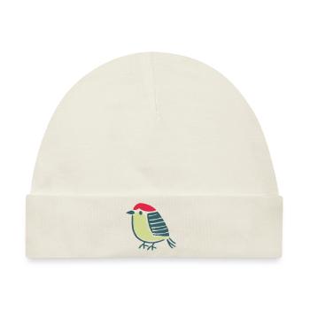 Vogel Amsel Drossel Fink Star - Baby Premium Organic Mütze - Naturweiß - Vorne