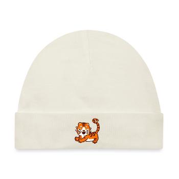Tiger Bengalischer Tiger - Baby Premium Organic Mütze - Naturweiß - Vorne