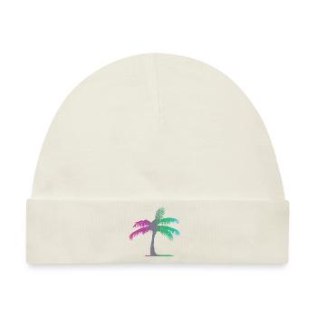 Tropisches Strand Paradies Palmen Regenbogen 6 - Baby Premium Organic Mütze - Naturweiß - Vorne
