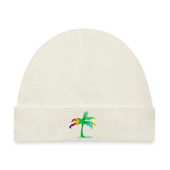 Tropisches Strand Paradies Palmen Regenbogen 4 - Baby Premium Organic Mütze - Naturweiß - Vorne