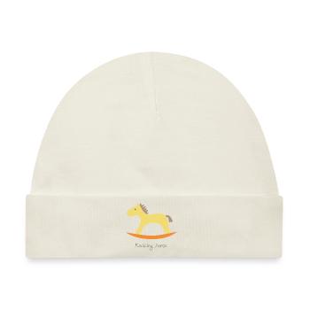 Schaukelpferd - Baby Premium Organic Mütze - Naturweiß - Vorne