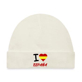 I Love Espana - Baby Premium Organic Mütze - Naturweiß - Vorne