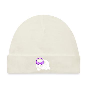 Waschbär Tierfans Kopfhörer Sonnenbrille Waschbärn - Baby Premium Organic Mütze - Naturweiß - Vorne