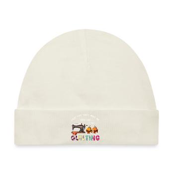Quilten Quilten Quilting Maschine Geschenk - Baby Premium Organic Mütze - Naturweiß - Vorne