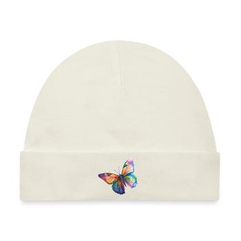 Schmetterling Regenbogenfarben - Baby Premium Organic Mütze - Naturweiß - Vorne