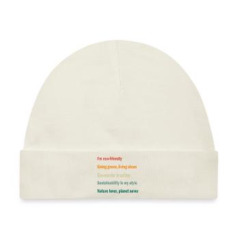 Ich bin ökologisch. Naturfreund. - Baby Premium Organic Mütze - Naturweiß - Vorne