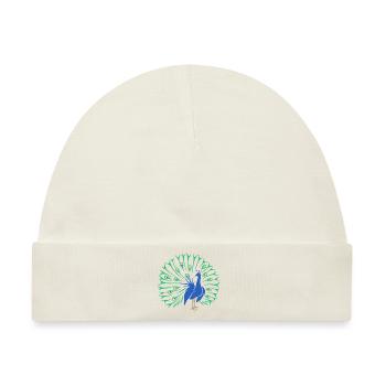Pfau - Baby Premium Organic Mütze - Naturweiß - Vorne