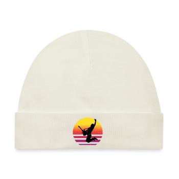 E-gitarre Herren akustische gitarre Gitarrenspiele - Baby Premium Organic Mütze - Naturweiß - Vorne