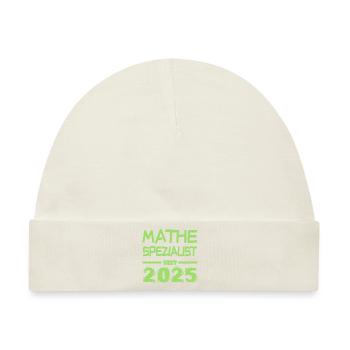 Mathespezialist 2025 - Baby Premium Organic Mütze - Naturweiß - Vorne