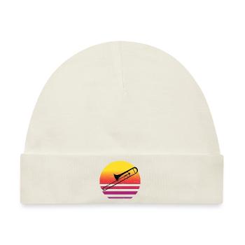 Blechbläser Jazz Posaunist Trombone Damen - Baby Premium Organic Mütze - Naturweiß - Vorne