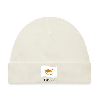 Flagge Zyperns - Baby Premium Organic Mütze - Naturweiß - Vorne