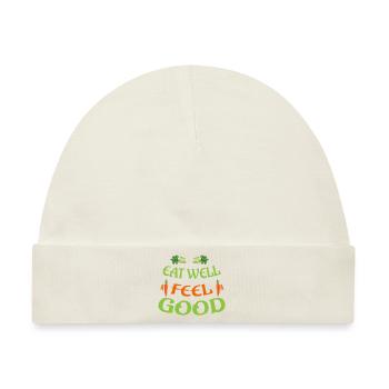 Gut essen und wohlfühlen - Baby Premium Organic Mütze - Naturweiß - Vorne