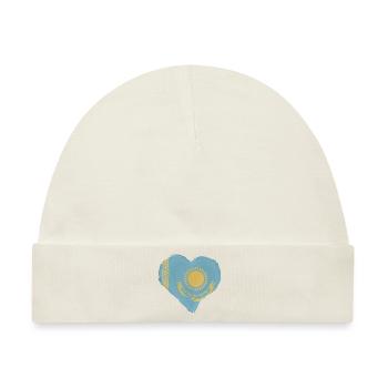 Kasachstan Flagge Kasachstan Fahne Kazakhstan - Baby Premium Organic Mütze - Naturweiß - Vorne