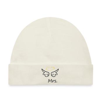 Hochzeit, Braut, Verlobung, Junggesellenabschied - Baby Premium Organic Mütze - Naturweiß - Vorne