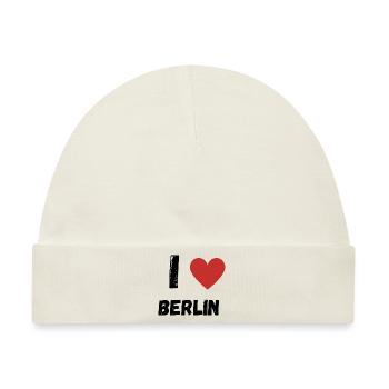 I Love Berlin - Baby Premium Organic Mütze - Naturweiß - Vorne