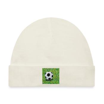Fußball Gemälde - Baby Premium Organic Mütze - Naturweiß - Vorne
