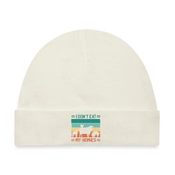 I don't eat my Homies! Vegan Veganismus Kein Fleis - Baby Premium Organic Mütze - Naturweiß - Vorne