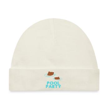 Capybara Pool Party - Baby Premium Organic Mütze - Naturweiß - Vorne