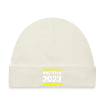 Marbella 2023 - Baby Premium Organic Mütze - Naturweiß - Vorne