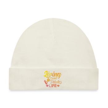 Pilates Das Pilates Leben leben Geschenk - Baby Premium Organic Mütze - Naturweiß - Vorne