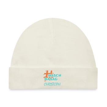 Vorname Name Nachname Christoph - Baby Premium Organic Mütze - Naturweiß - Vorne