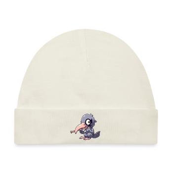 Schuhschnabel spielt Flöte - Baby Premium Organic Mütze - Naturweiß - Vorne