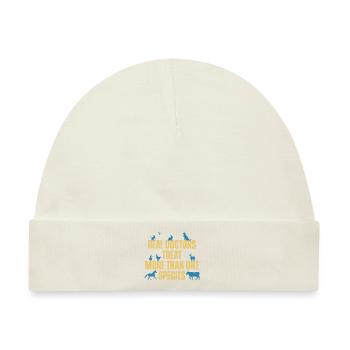 Lustige Tierärzte behandeln mehr als eine Spezies - Baby Premium Organic Mütze - Naturweiß - Vorne