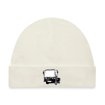 Multicar M25 Multicar Neu Multricar Lastkraftwagen - Baby Premium Organic Mütze - Naturweiß - Vorne